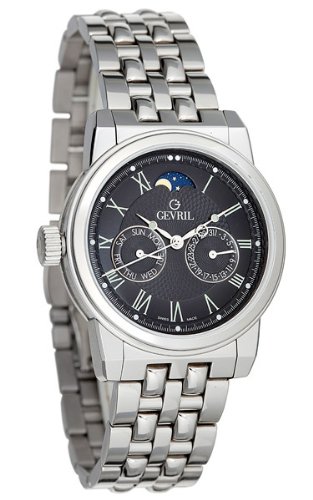 Gevril Mens GV2 2604B Moonphase Luxury Watch